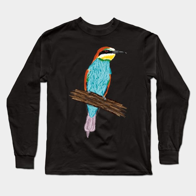 Nice Artwork showing an European Bee-Eater V Long Sleeve T-Shirt by JDHegemann